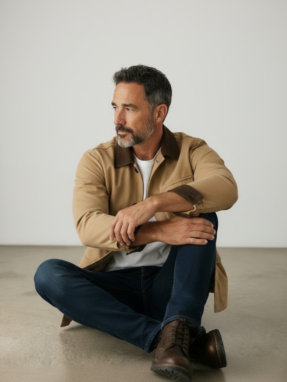 J. CREW Vintage Barn Jacket | Tan w/Brown Trim Plaid Lining Men's XS /Unisex S/M - Picture 3 of 15